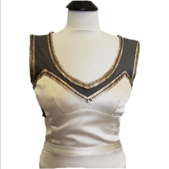 Dolce & Gabbana Silver Silk Dress - Picture 2 of 6